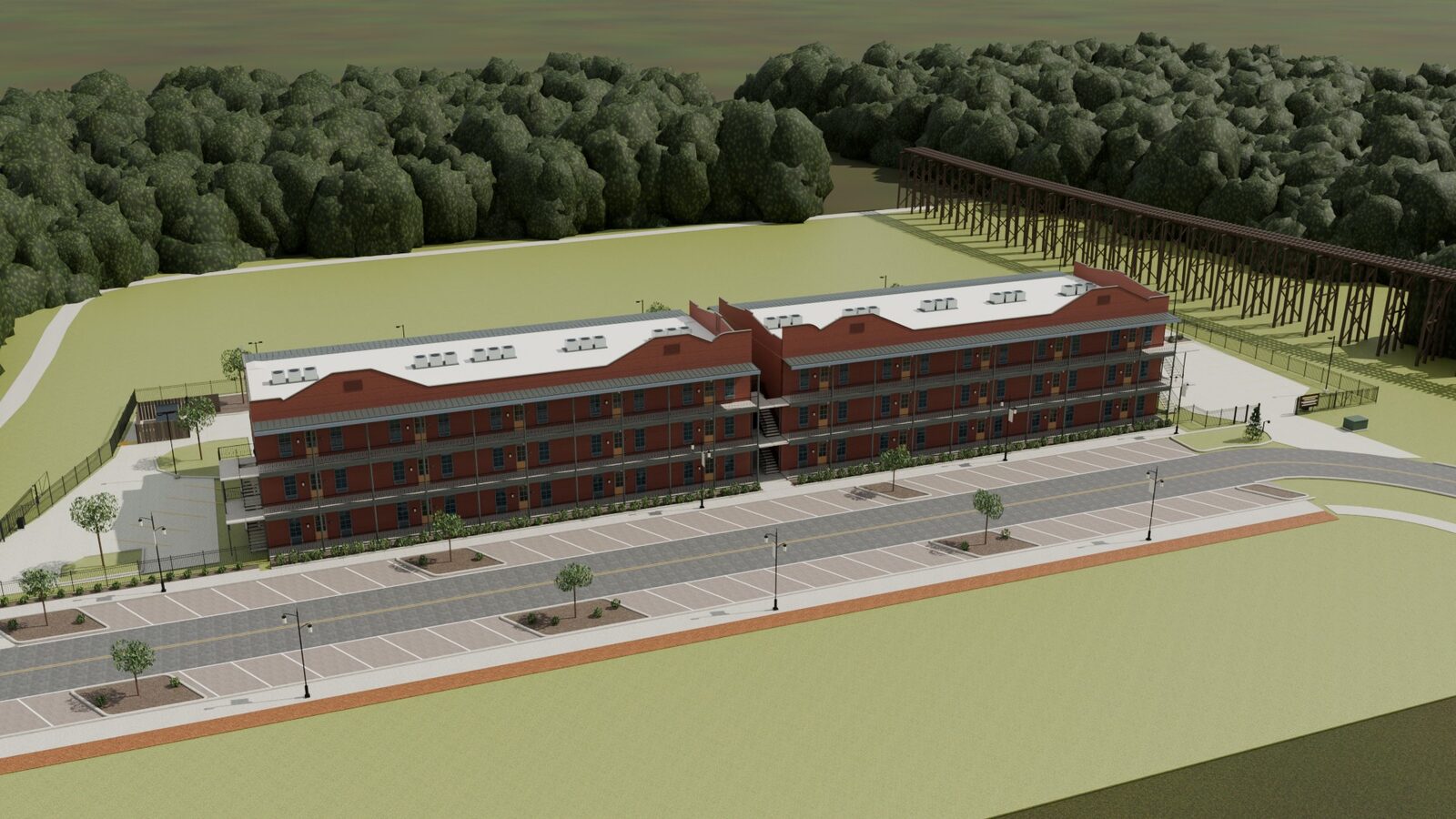 Preview of the existing First & Main 3D building model